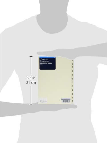 فيلوفاكس ملحق إعادة ملء منظم/دفتر القصاصات من Filofax مقاس A5 من يناير إلى ديسمبر مجموعة مقسم الفهرس الشهري 12 علامة تبويب كريم قطني فاخر (B341693) - Image 3